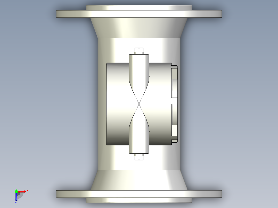分体式涡街流量计俯视图