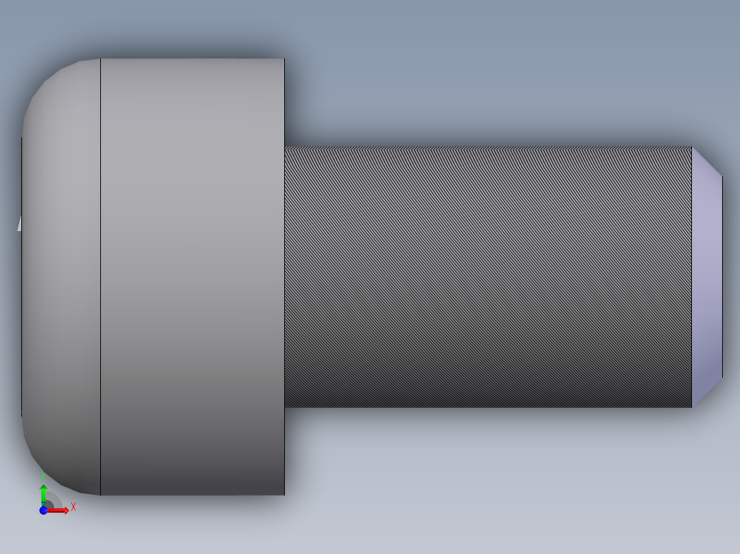 内六角圆柱头螺钉  M6×10前视图