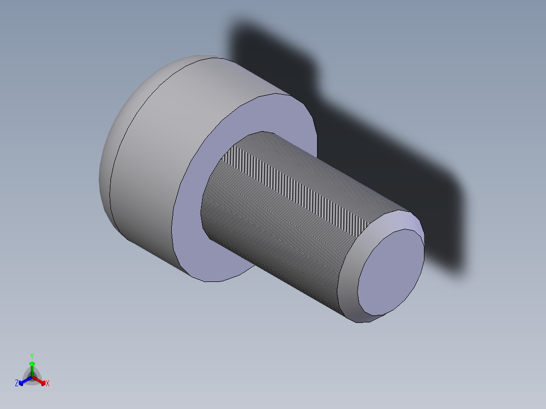 内六角圆柱头螺钉  M6×10正等轴测图