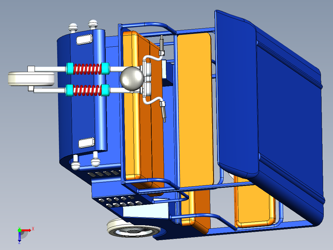B3003308-电动三轮车俯视图