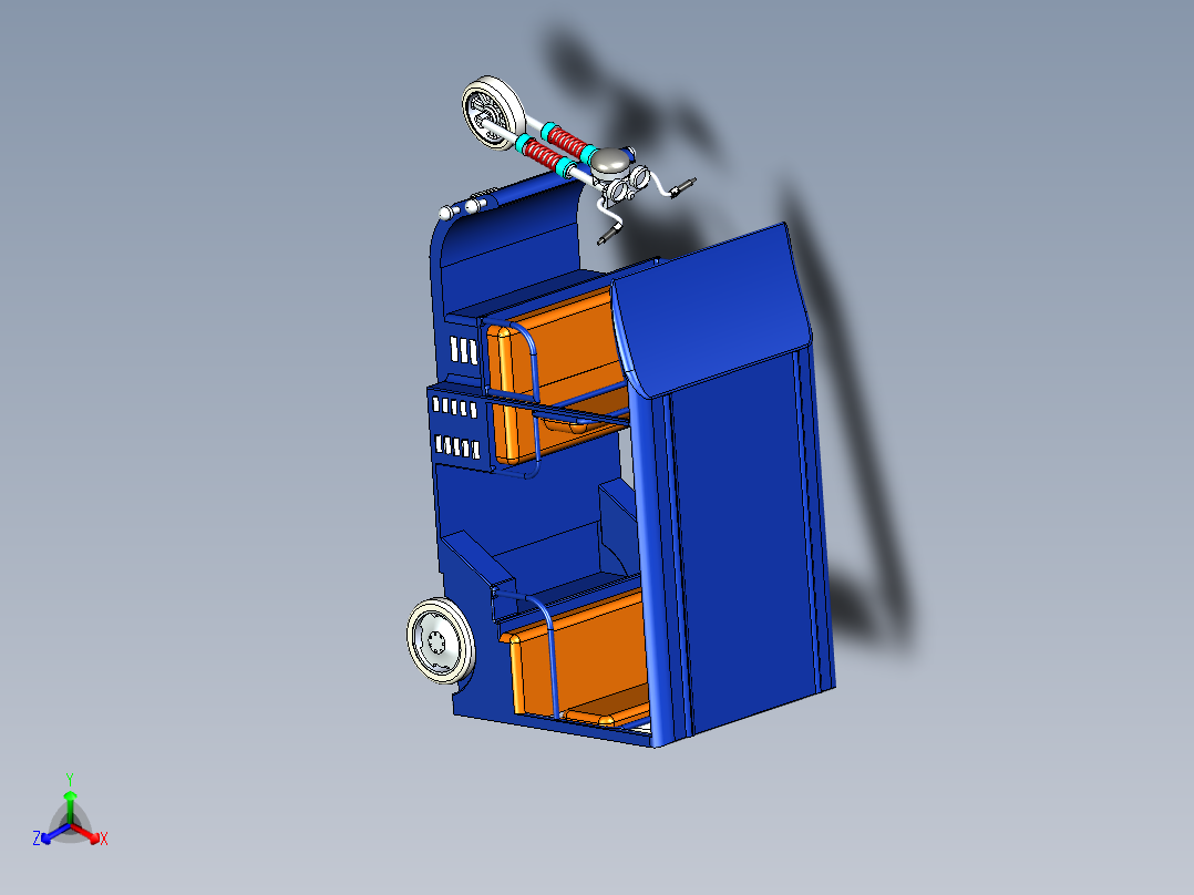 B3003308-电动三轮车正等轴测图