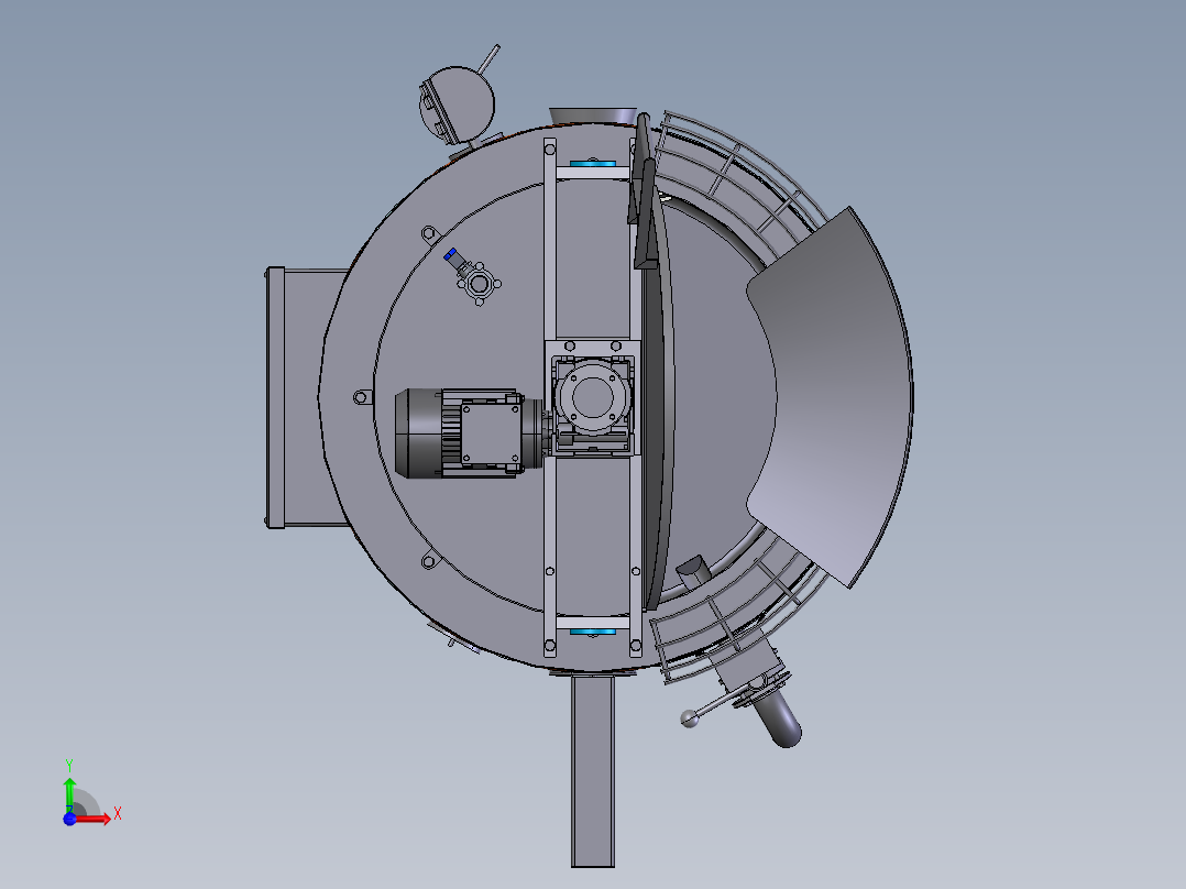 压力容积、刮板搅拌器搅拌罐主视图