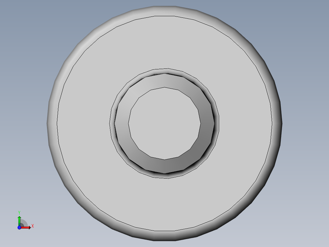 GB╱T 5790-1986[六角头法兰面螺栓(加大系列) 细杆 B级 A型M5×35]前视图