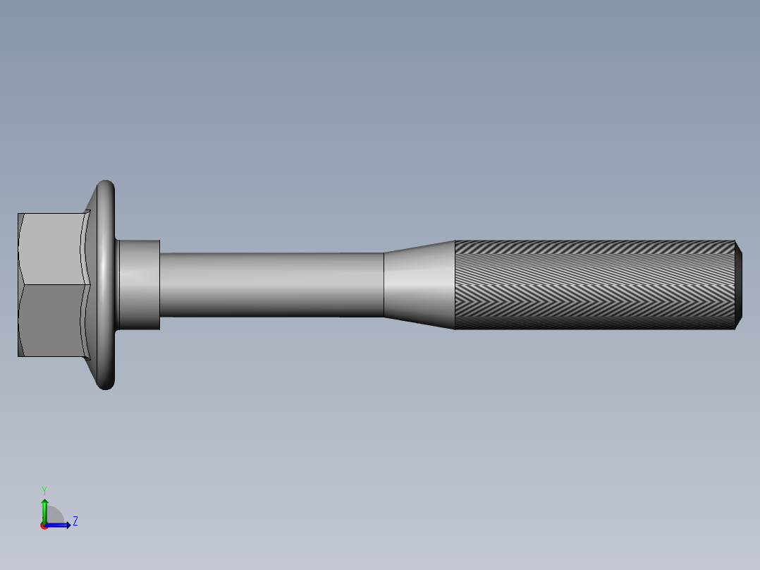 GB╱T 5790-1986[六角头法兰面螺栓(加大系列) 细杆 B级 A型M5×35]左视图