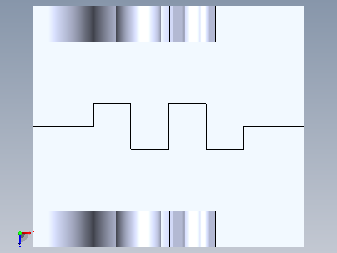 电缆固定装置俯视图