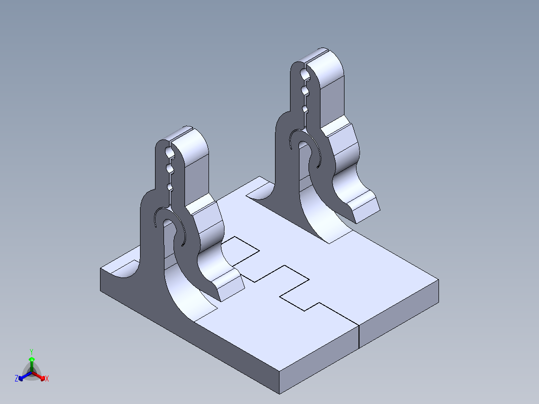 电缆固定装置正等轴测图