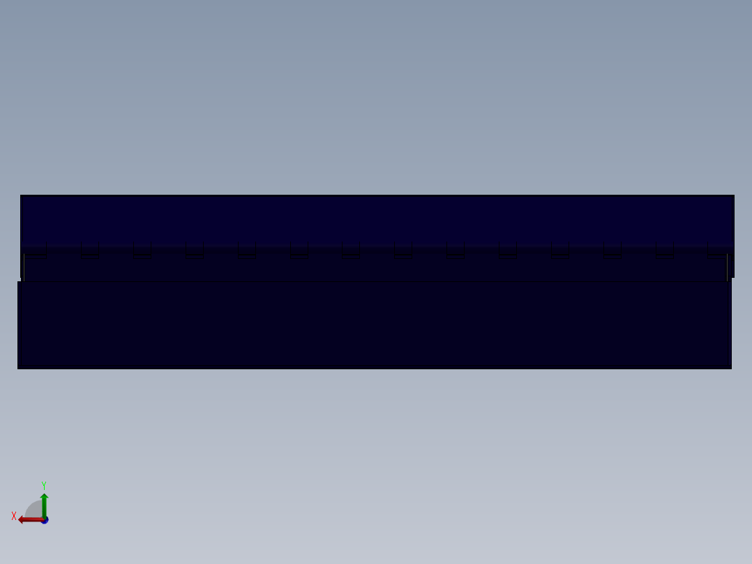 金属收纳盒后视图