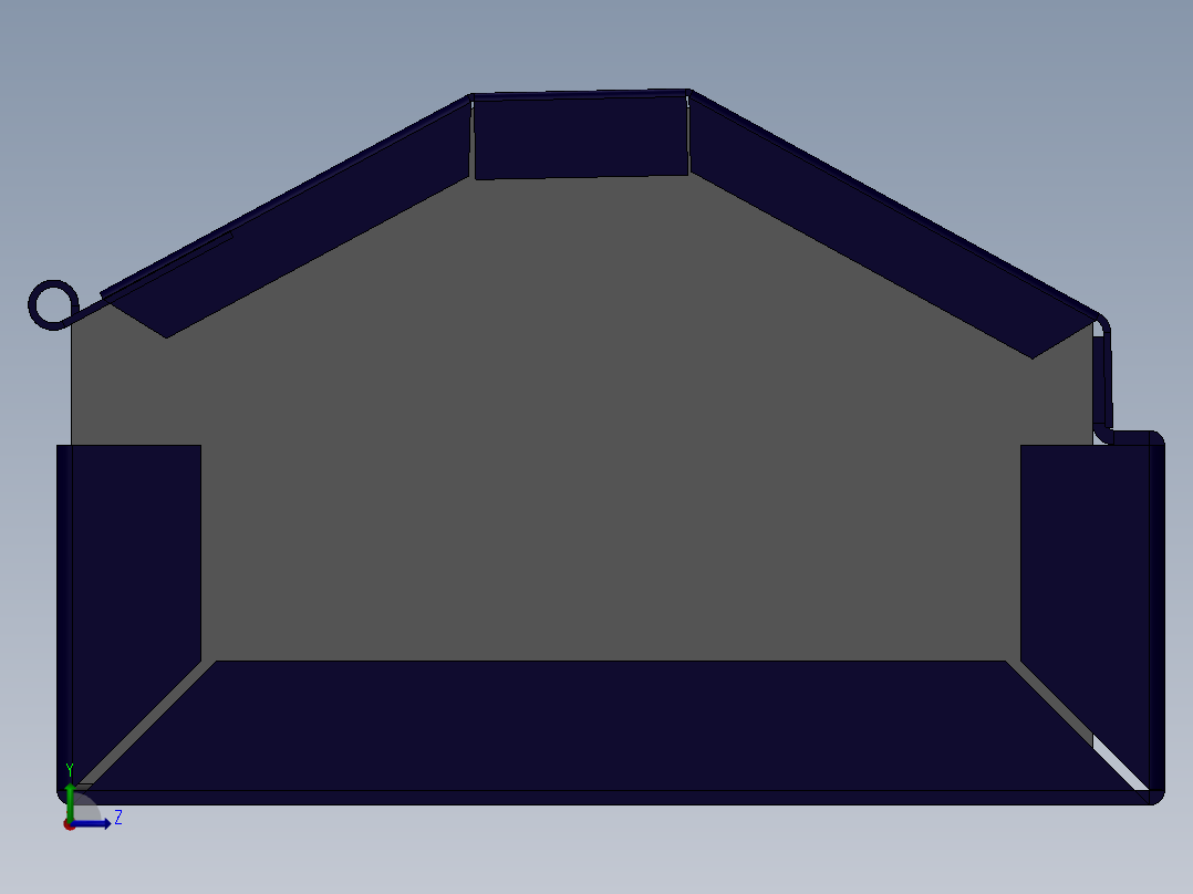 金属收纳盒左视图