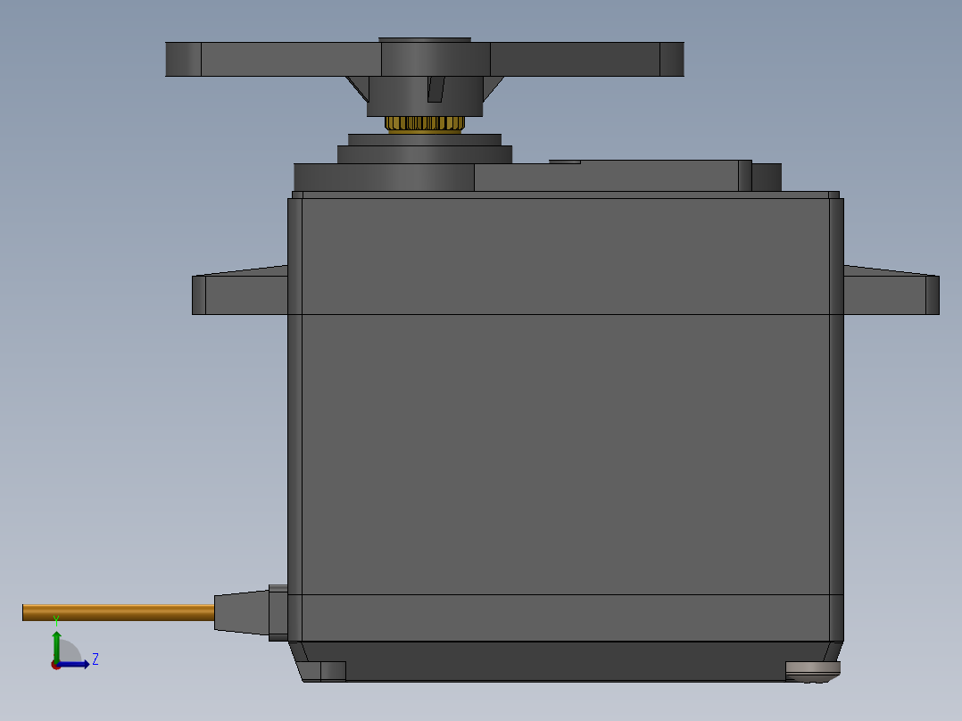 舵机(105)左视图