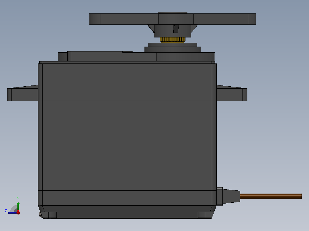 舵机(105)右视图