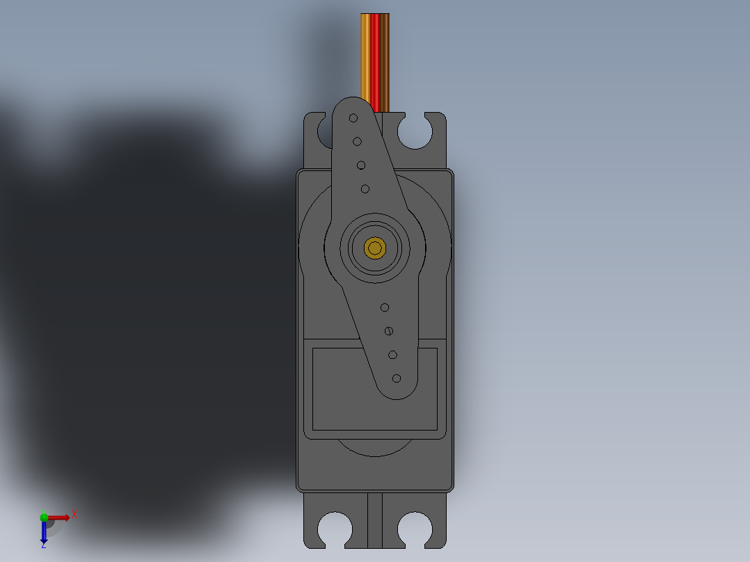 舵机(105)俯视图