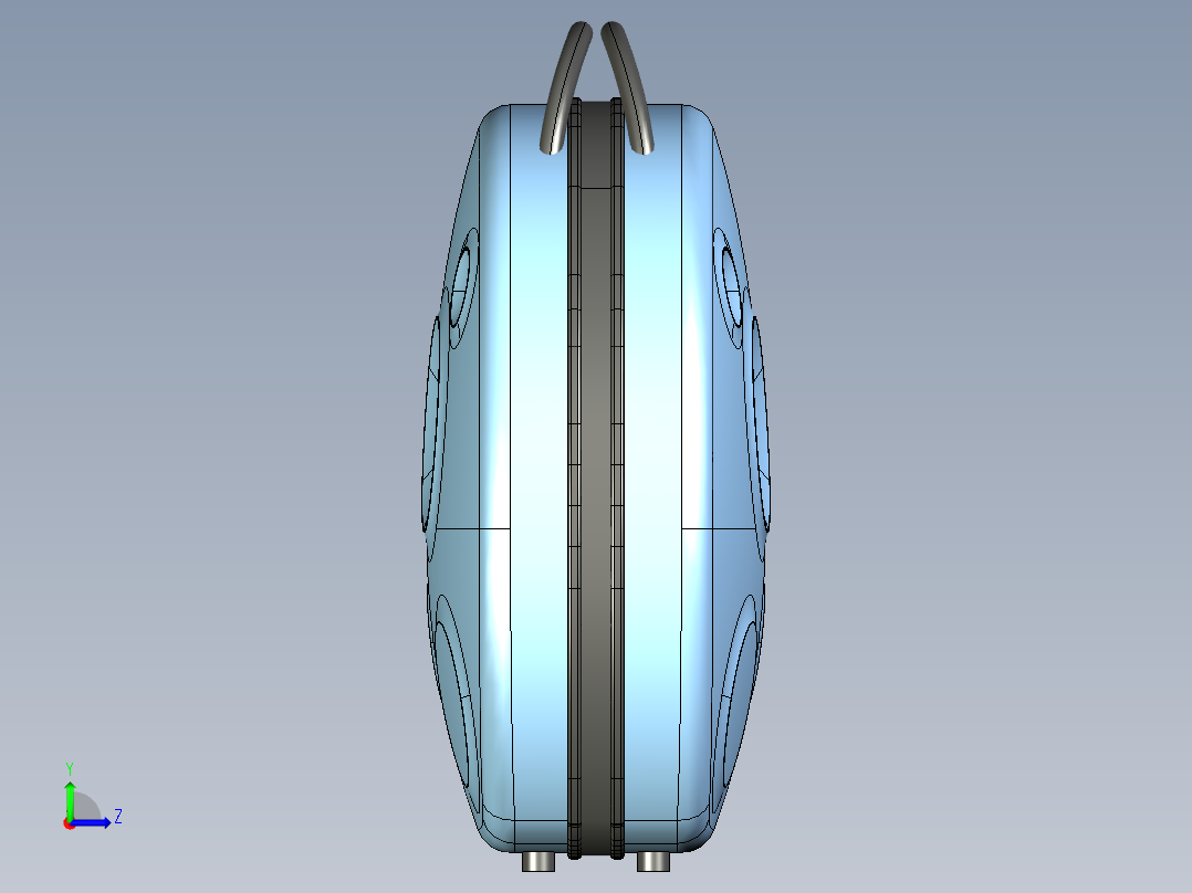 月球系列手提箱左视图