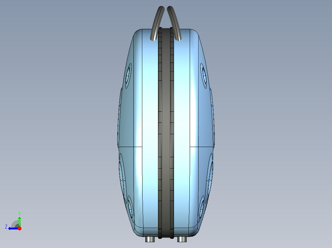 月球系列手提箱右视图