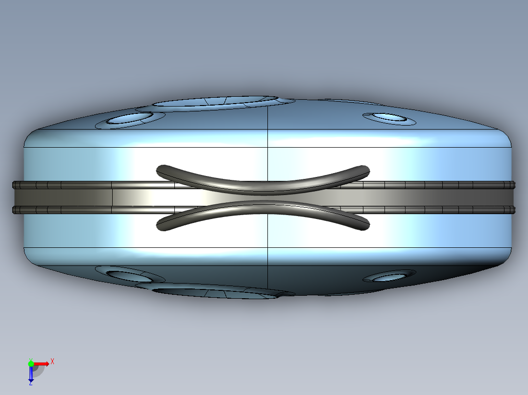 月球系列手提箱俯视图