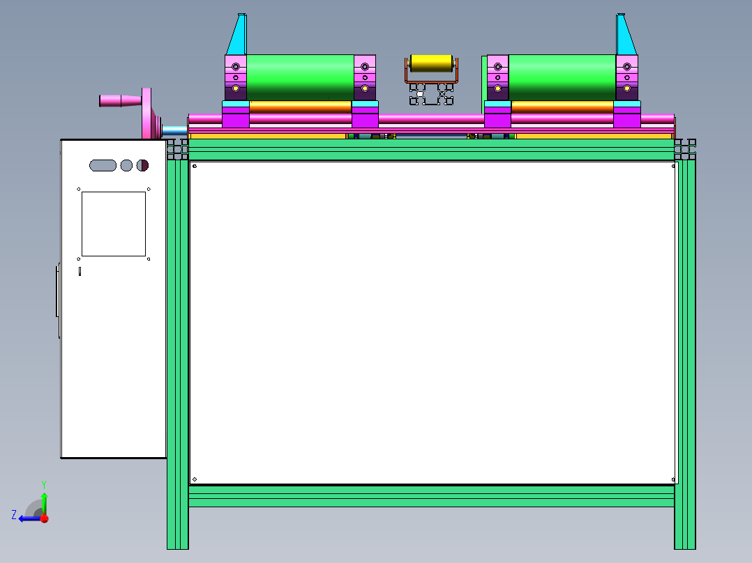 双侧可调节宽度输送机右视图