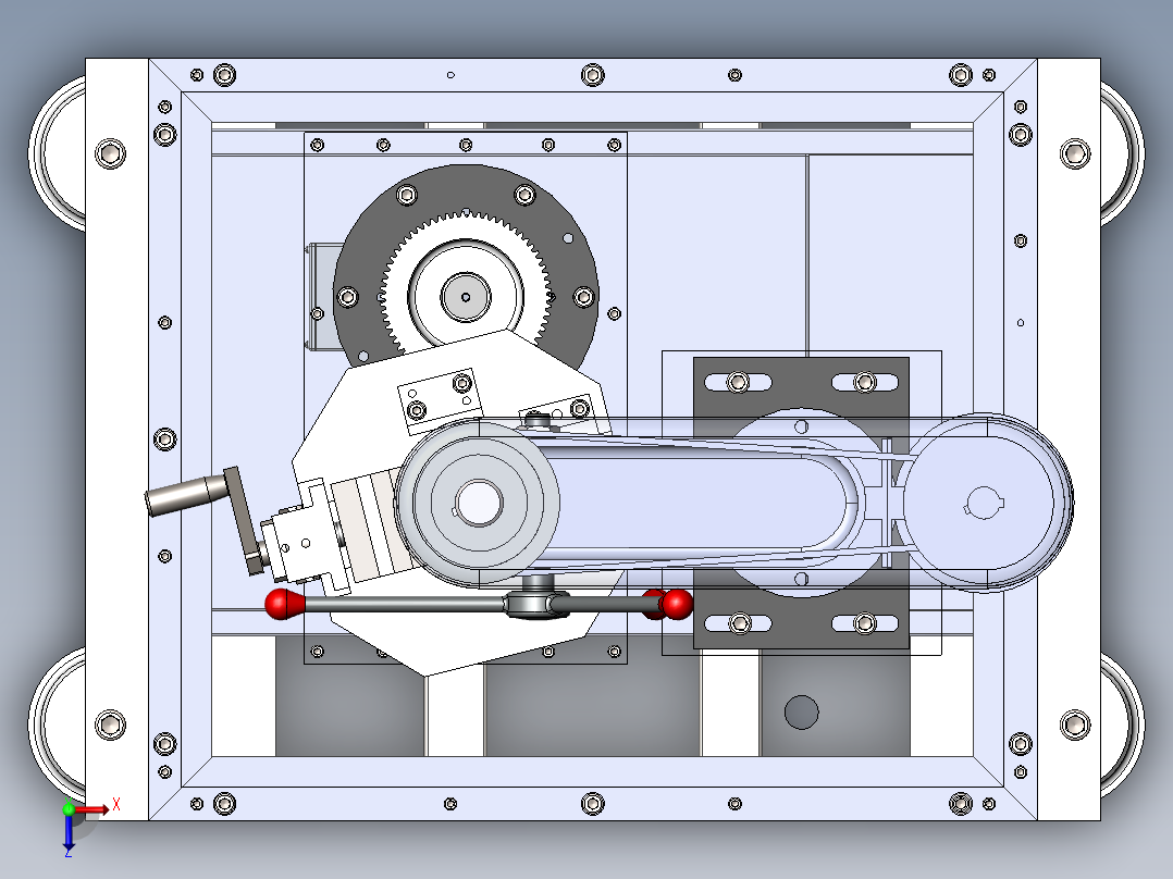 钻床模型(带回转机构）俯视图