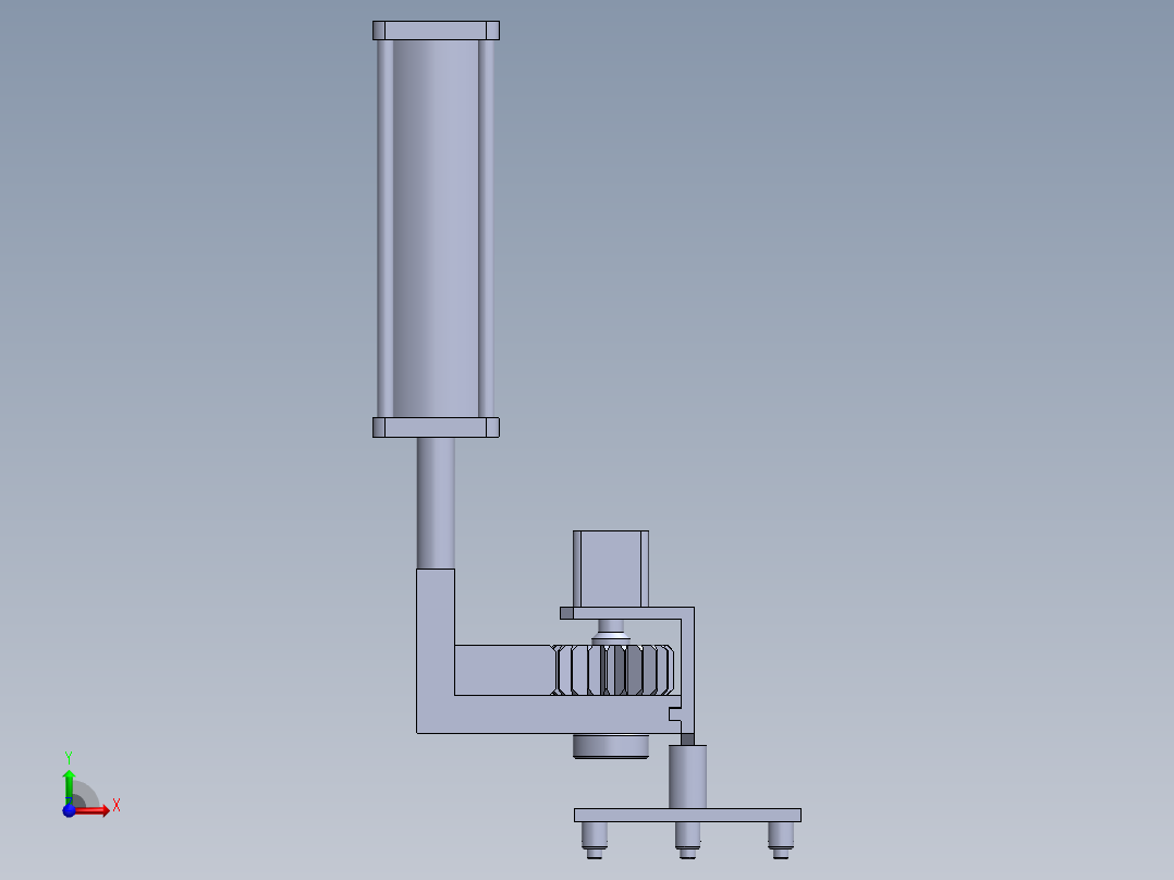 纵剪压料器前视图