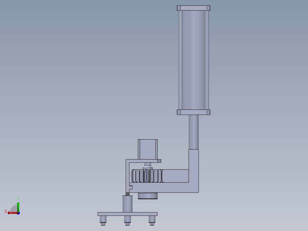 纵剪压料器后视图