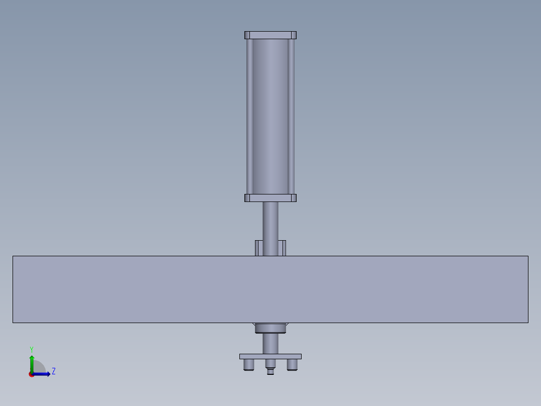 纵剪压料器左视图