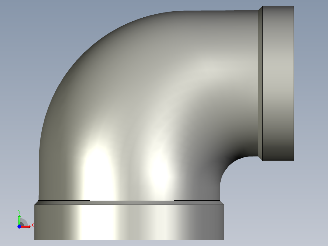螺纹管弯头-异径内丝 DN32-DN25前视图
