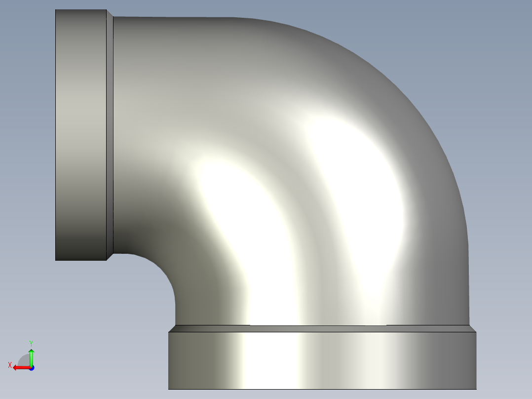 螺纹管弯头-异径内丝 DN32-DN25后视图