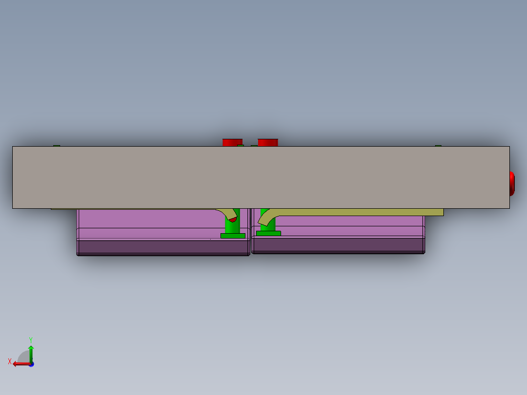 铁路客车塞拉门后视图