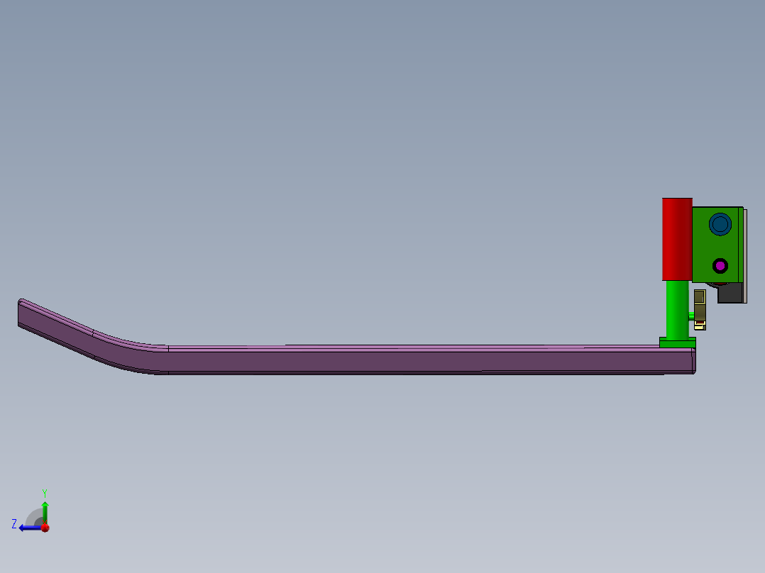 铁路客车塞拉门右视图