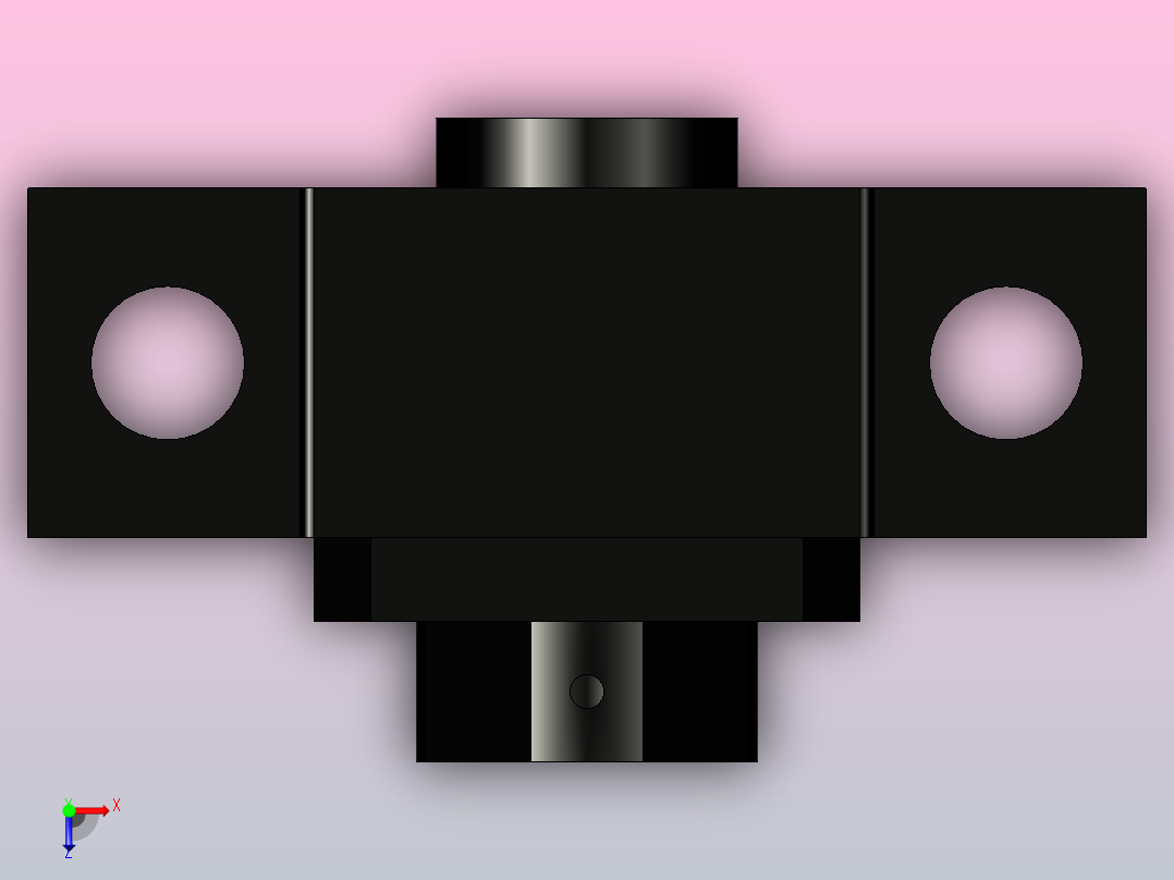 方型固定侧标准型丝杠支撑座[BTK15]俯视图