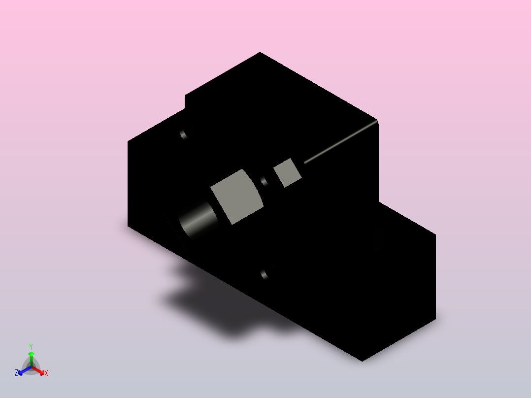 方型固定侧标准型丝杠支撑座[BTK15]正等轴测图