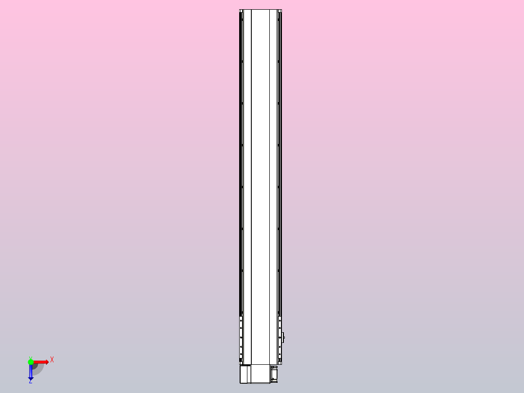 皮带直线轴半封闭可选导轨TPA-HNB-202D-140-L1350-LP-C-P75-N3俯视图
