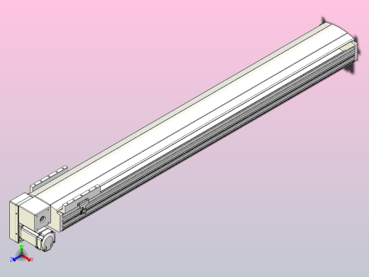 皮带直线轴半封闭可选导轨TPA-HNB-202D-140-L1350-LP-C-P75-N3正等轴测缩略图