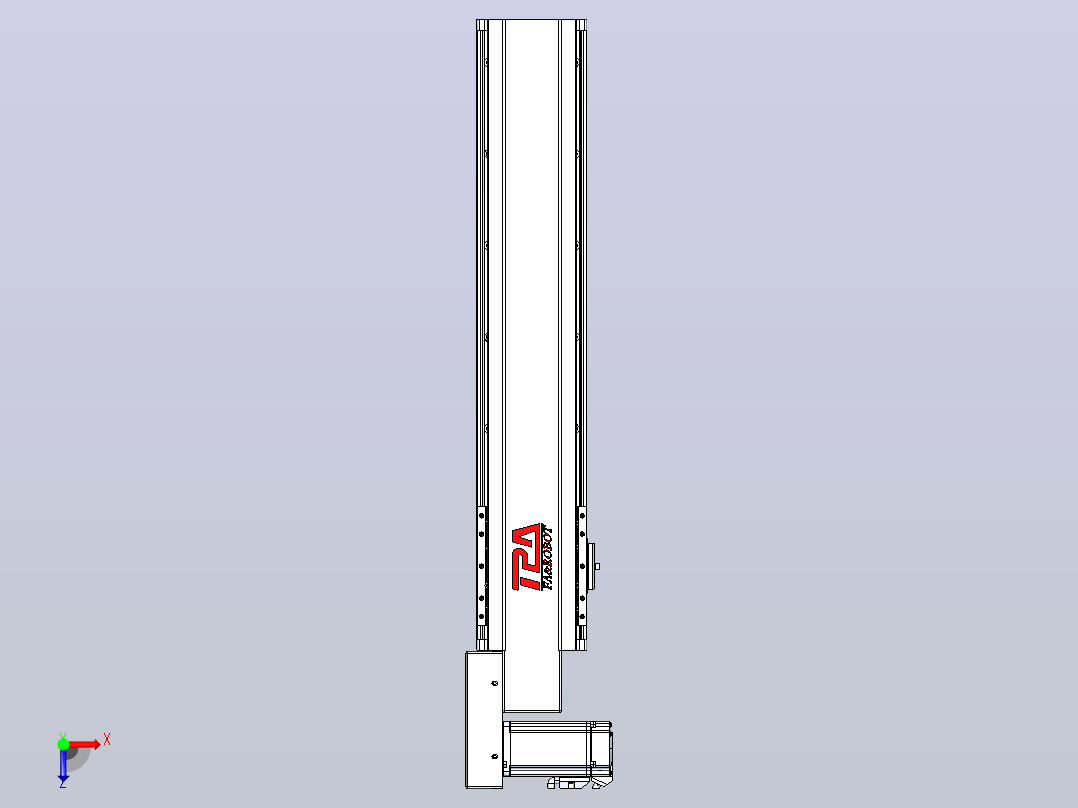 皮带直线轴半封闭可选导轨TPA-HNB-120D-110-L450-ML-C-P40-N3俯视图