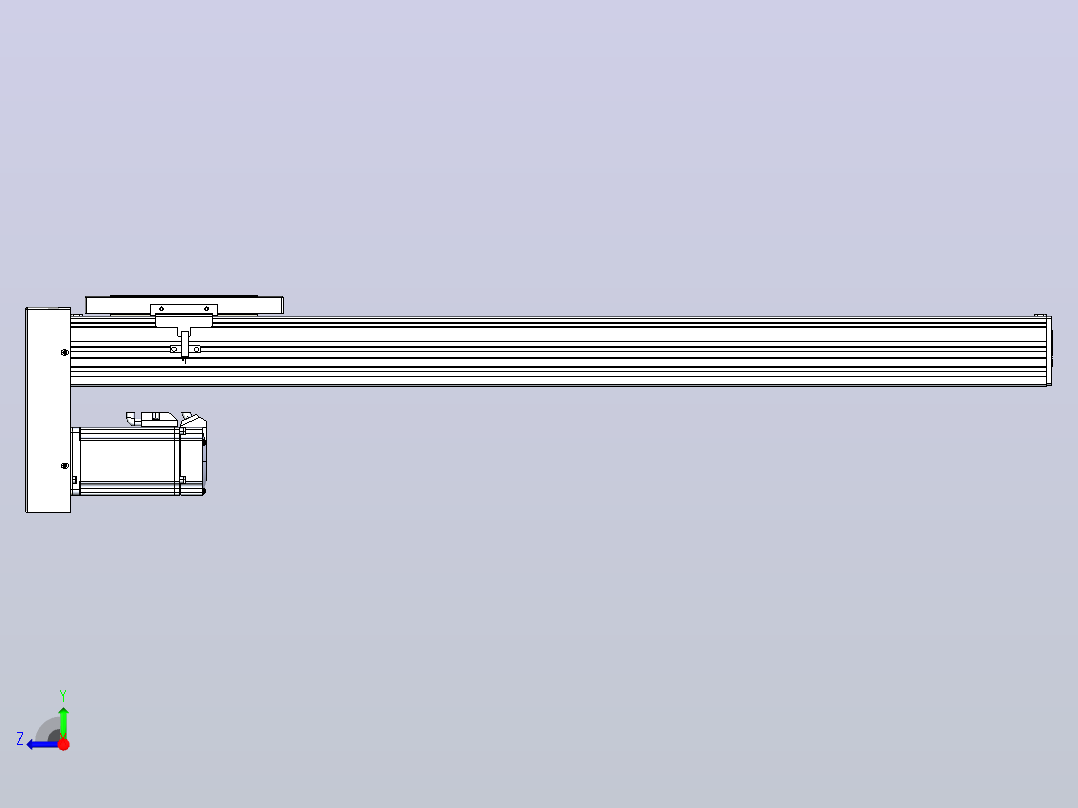 滚珠丝杠直线轴带导轨全封闭TPA-HCR-120D-1610C-L650-MP-Y-P40-N3右视图