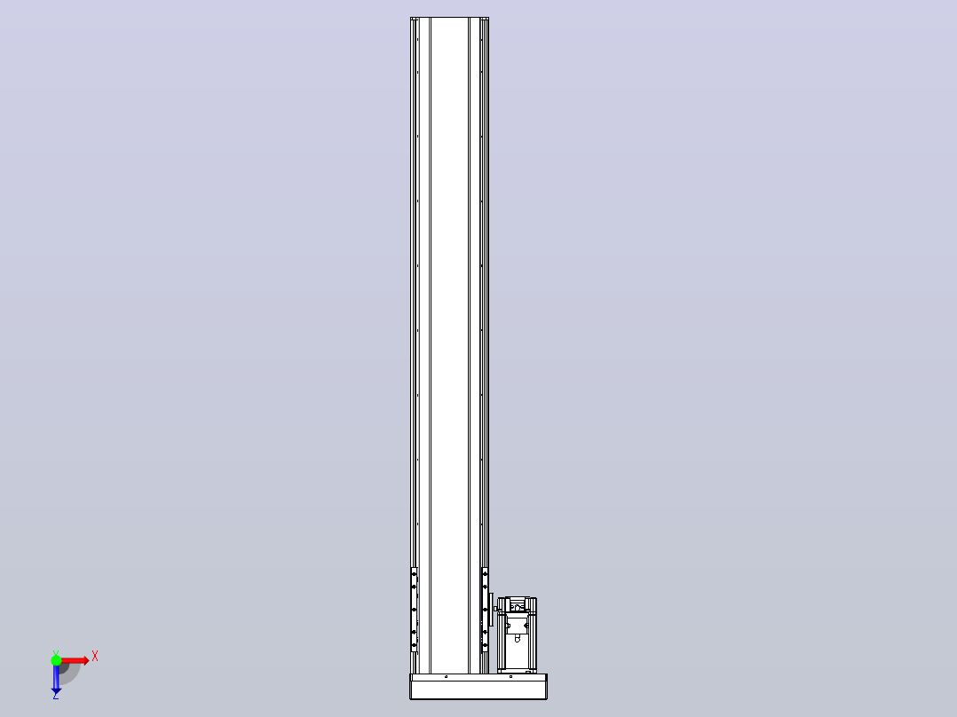 日规模组半封闭丝杆TPA-HNR-120D-1610C-L800-MR-Y-P40-N3俯视图