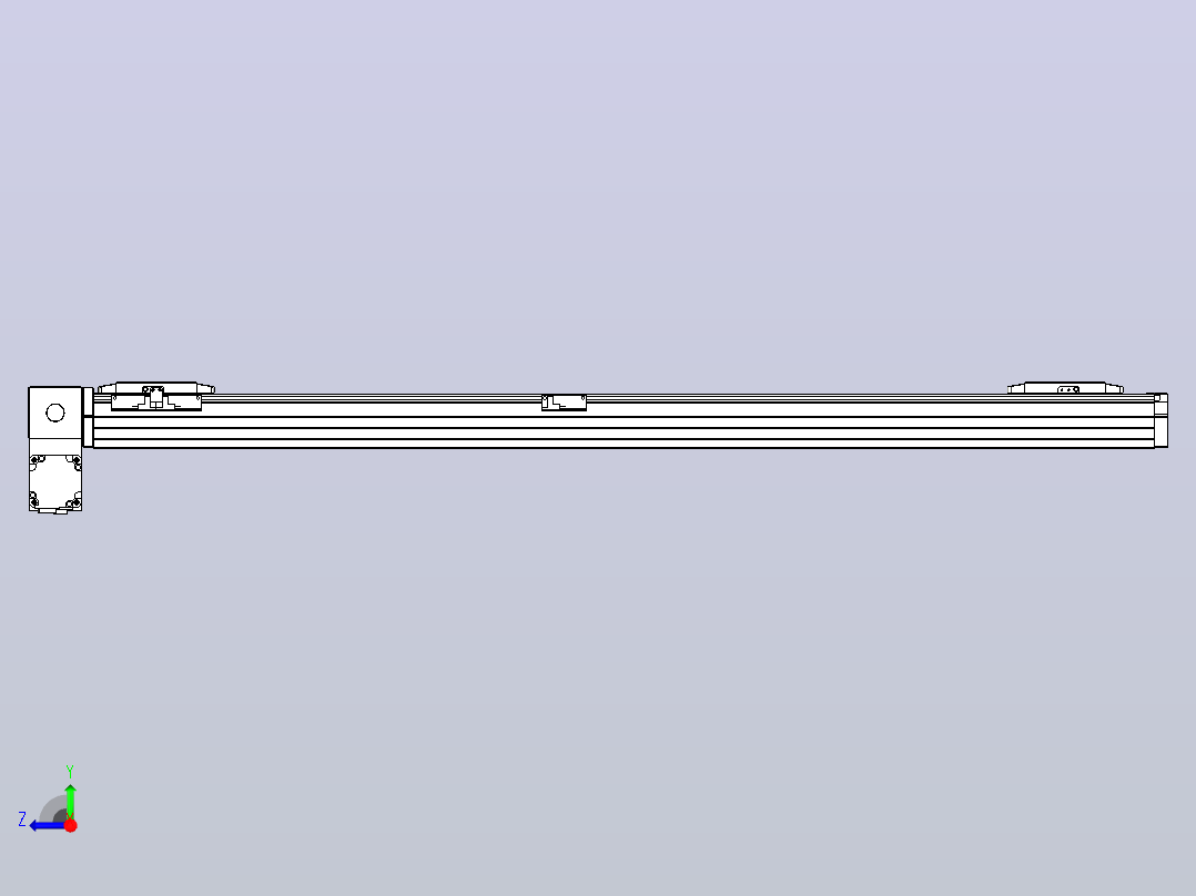 皮带直线轴双滑块型TPA-GCBS-80-P60-L450-LP-M20-N3右视图