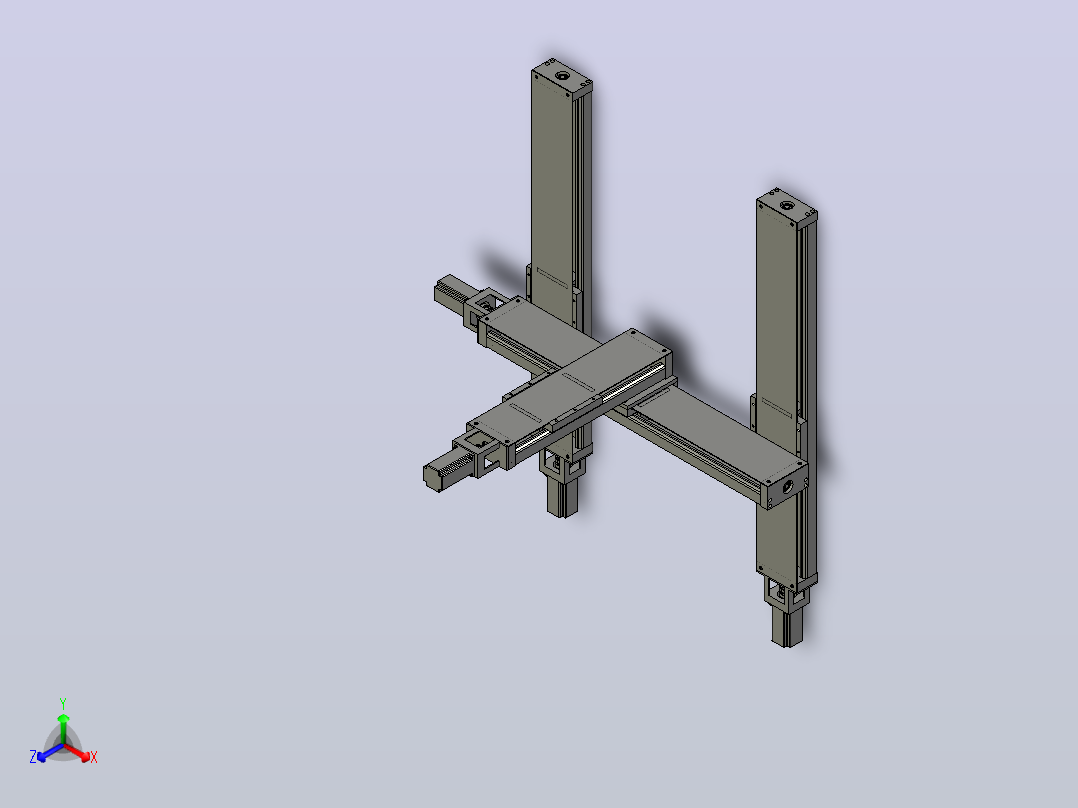 XYZ三轴平台3D模型主视图