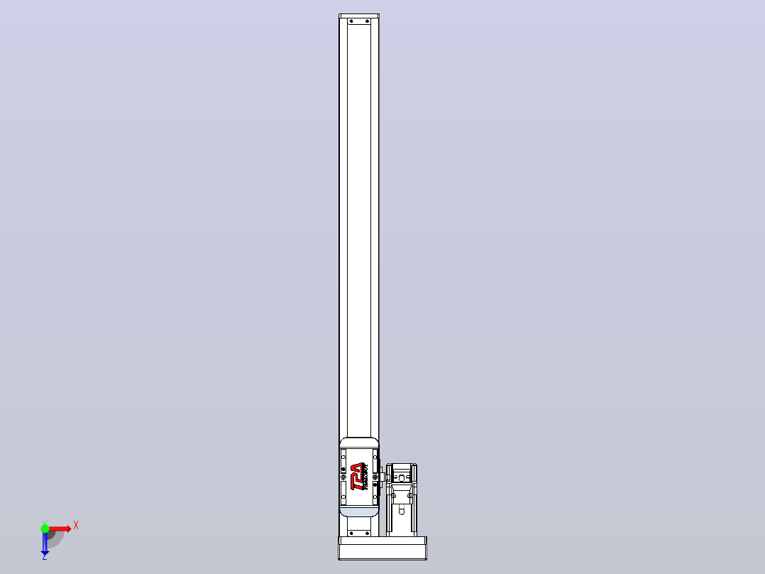 滚珠丝杠直线轴带导轨全封闭TPA-HCR-50S-1210C-L500-MR-Y-P10-N3俯视图