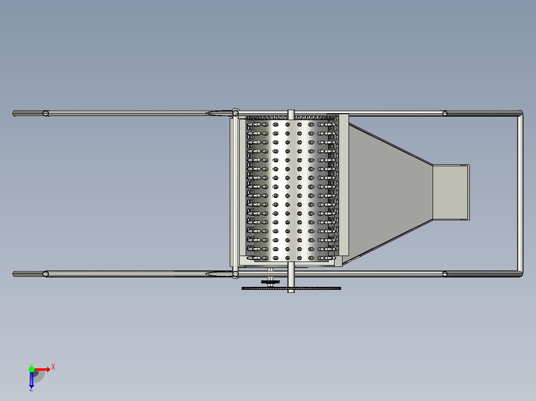 脱粒机3D模型图俯视图