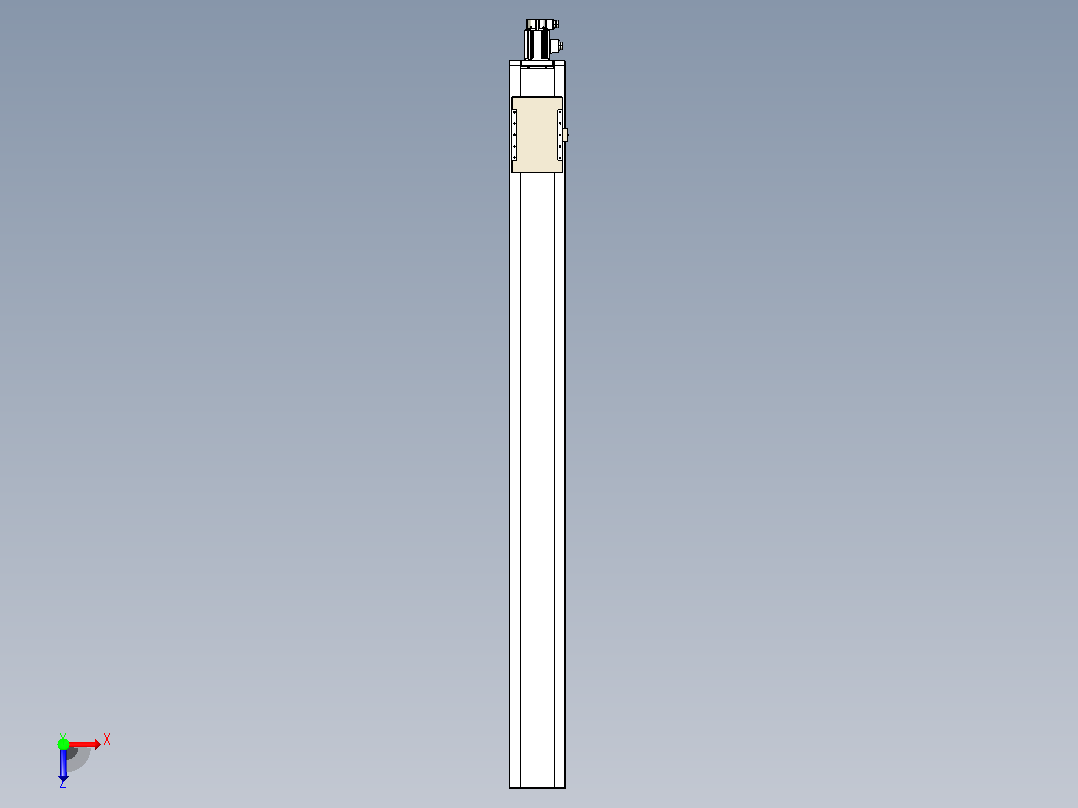 滚珠丝杠直线轴带导轨全封闭TPA-HCR-220D-3210C-L2400-M-Y-P1K-N3俯视图