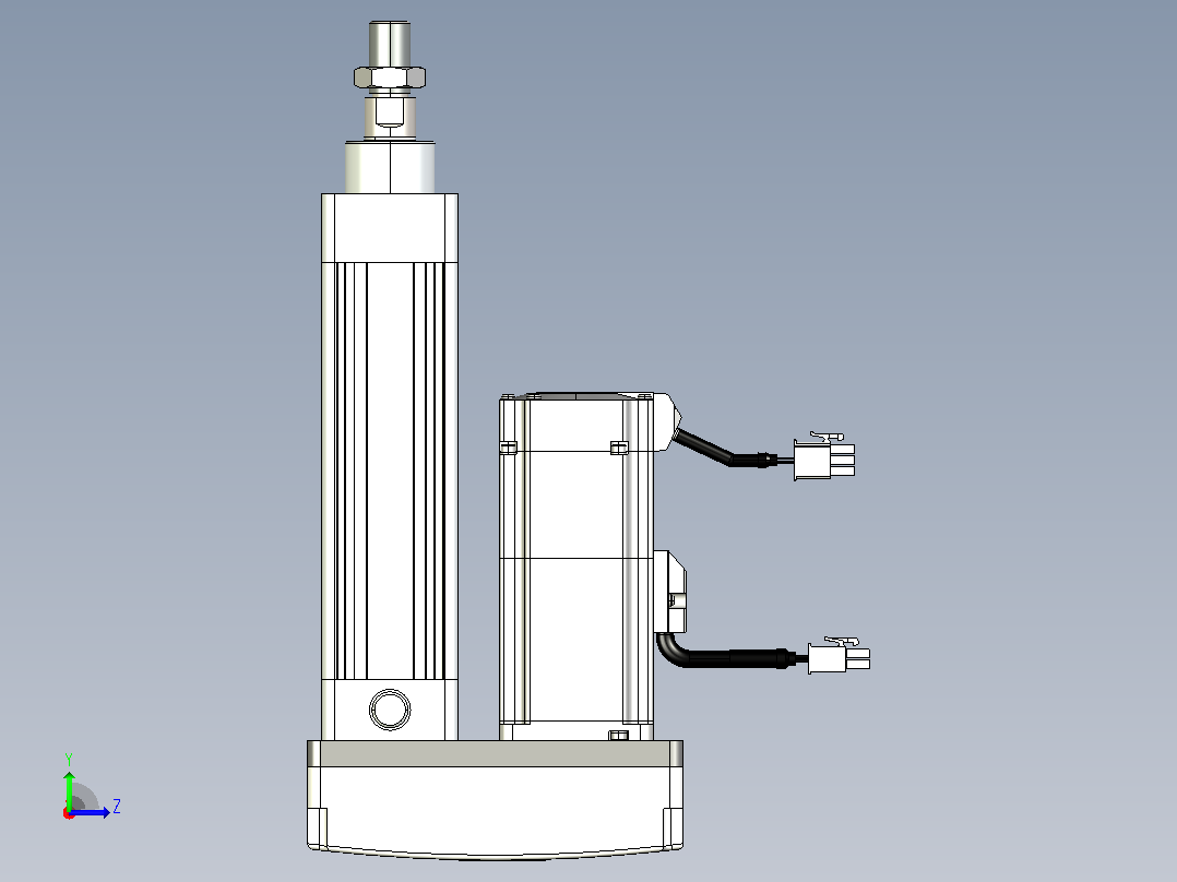 轻载电动缸TPA-ESR40-1210C-L50-MR-TC-W-P40-C3左视图