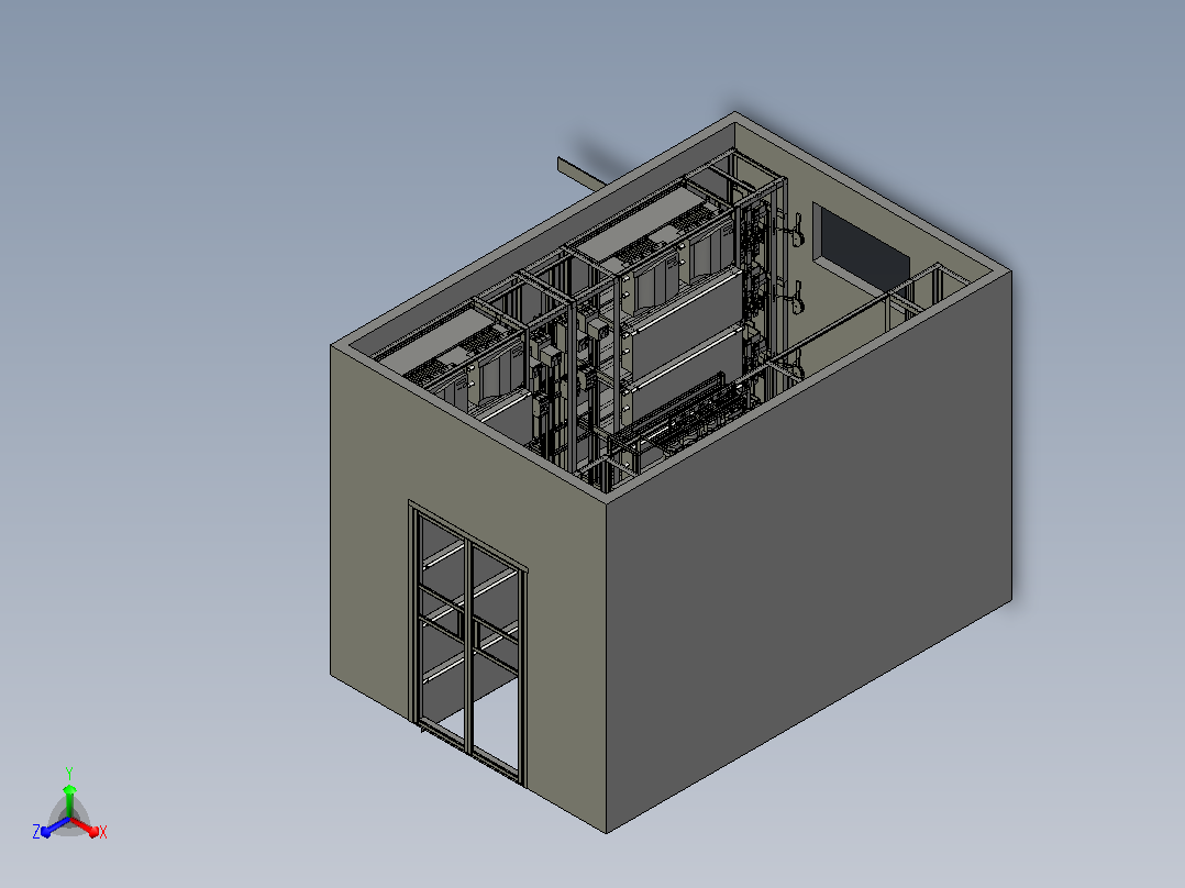 执行器控制室3D数模图纸+STEP格式正等轴测图