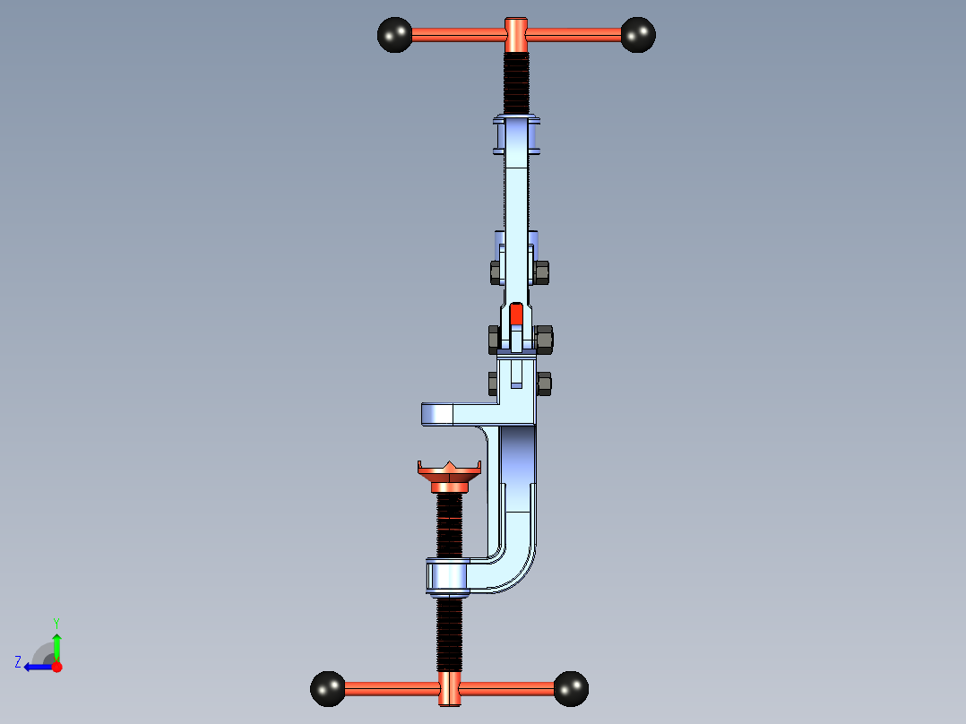 钢管夹具step右视图
