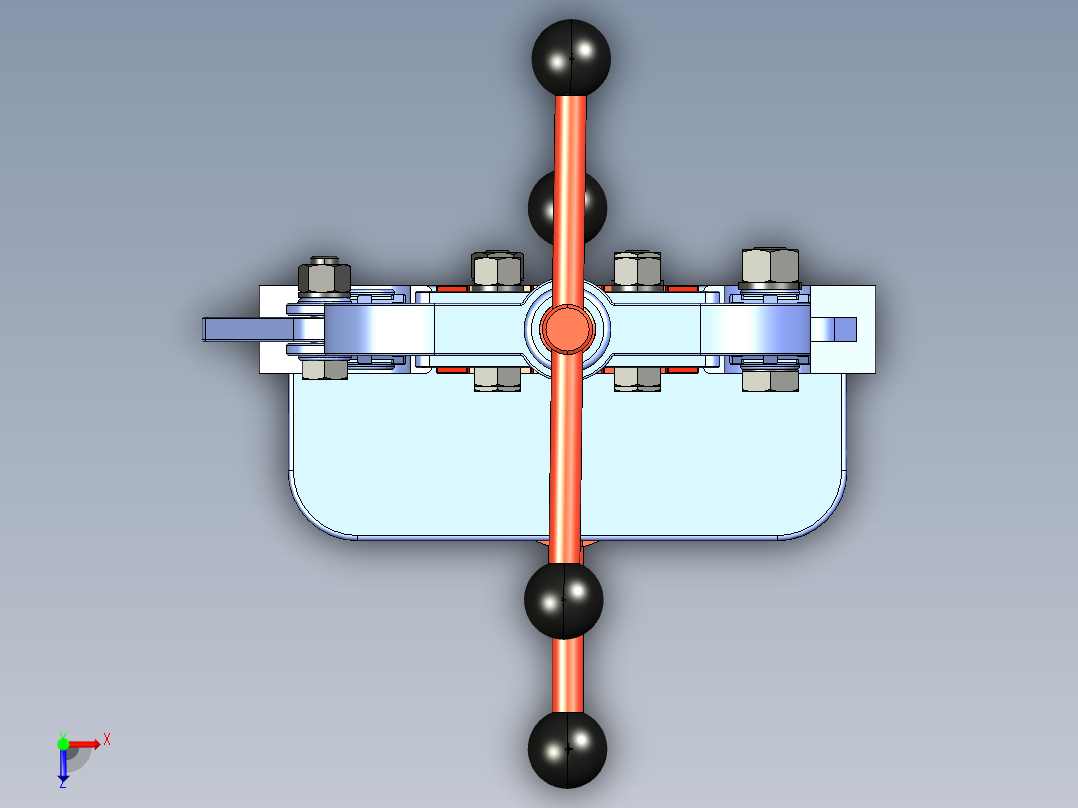 钢管夹具step俯视图
