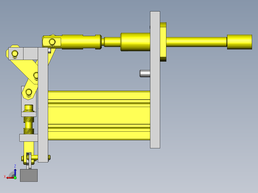 机械卡盘后视图