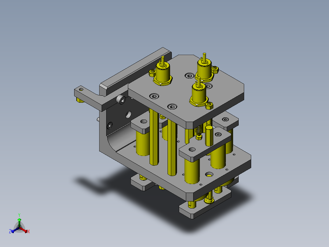 突起高度合格与否的判断机构正等轴测图