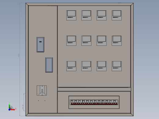 单相12表位电表箱