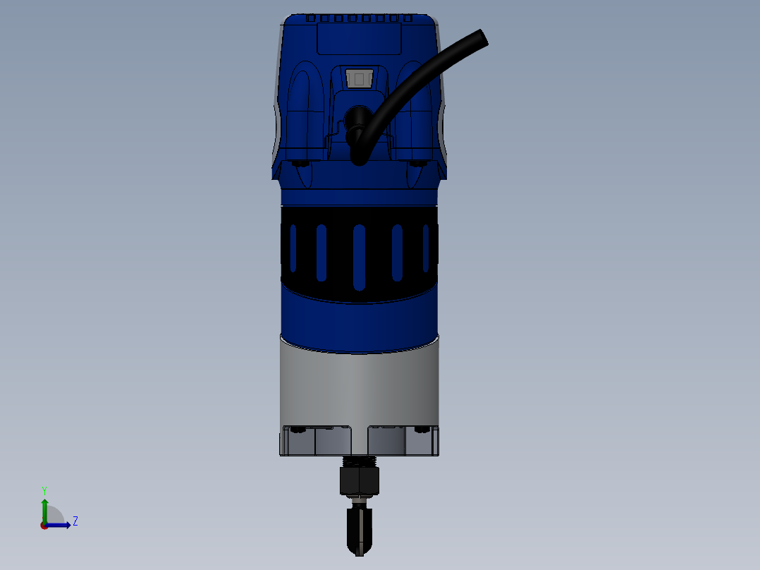 电动雕刻机主钻头左视图