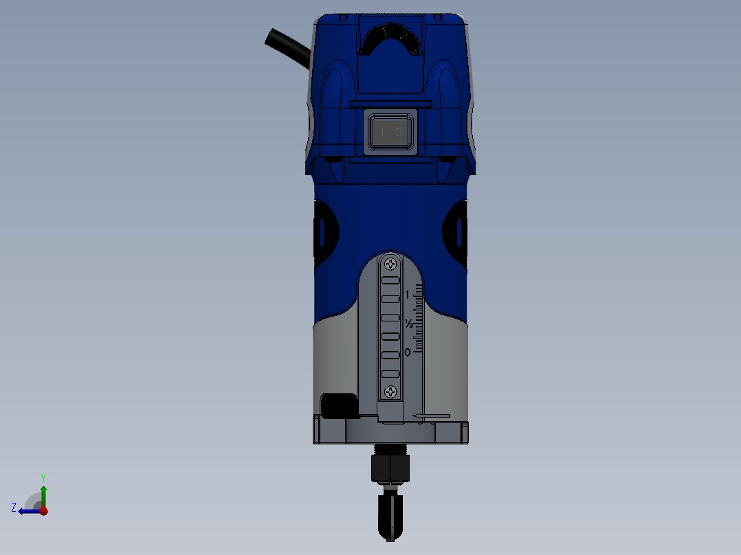 电动雕刻机主钻头右视图