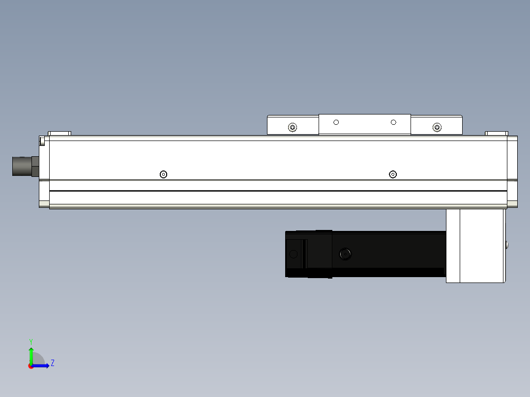 Toyo东佑达直线模组-ECH12-150-BM-100W+煞車左视图