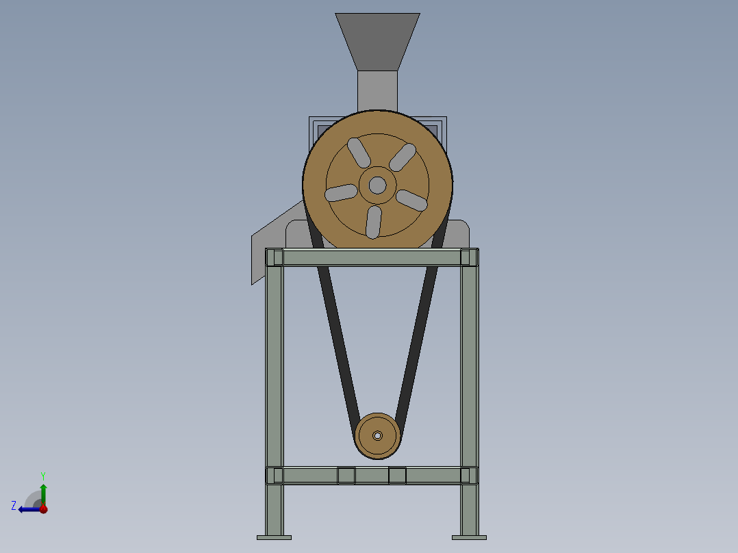 盐干燥机模型图右视图